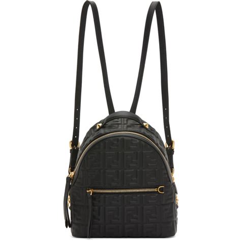 fendi black mini backpack|Fendi backpack farfetch.